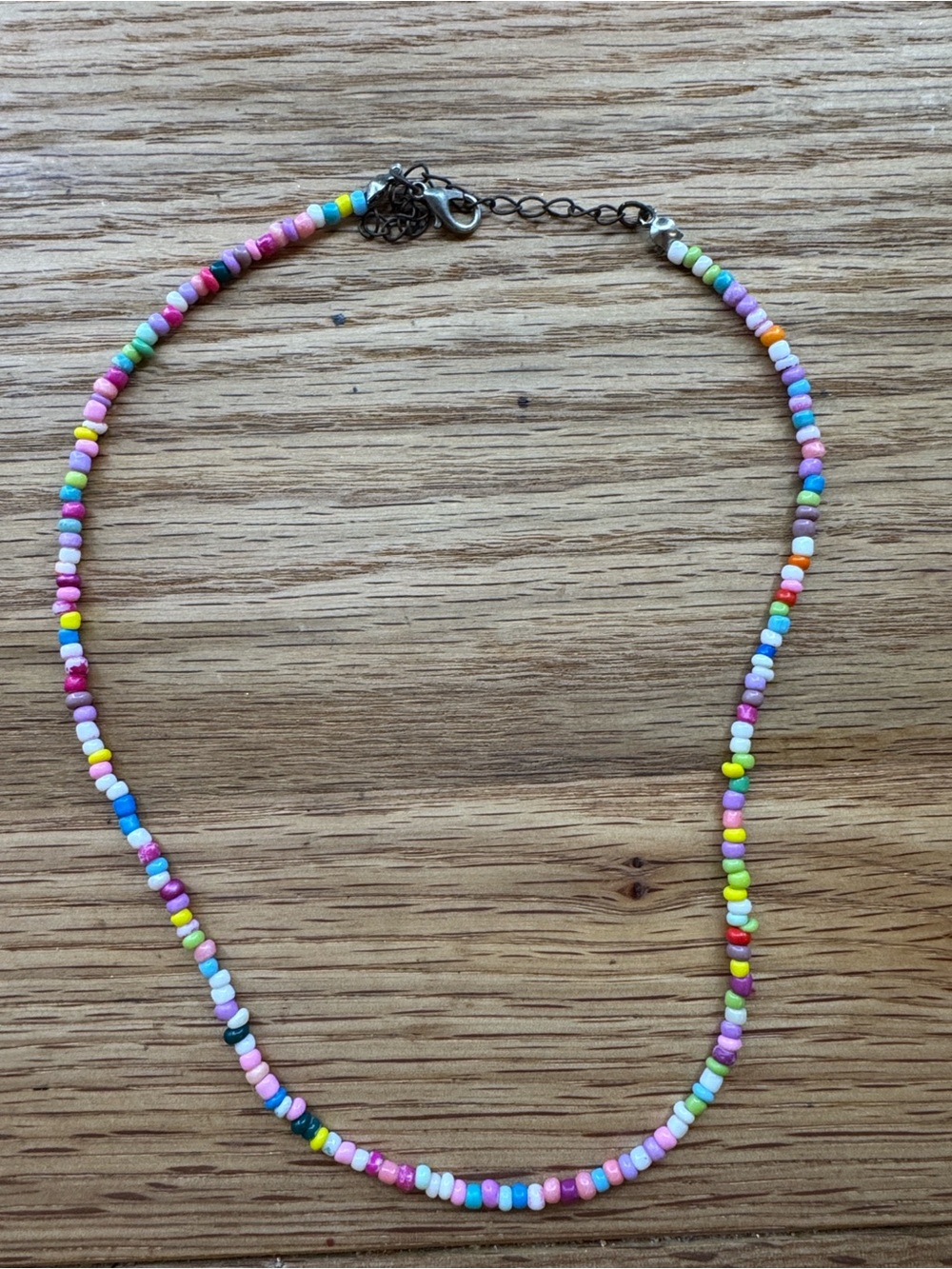 SHEIN Multicolor Seed Bead Necklace with Gold Clasp - Picture 2 of 2